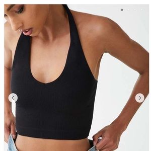 NWT Forever 21 Black Seamless Halter Top